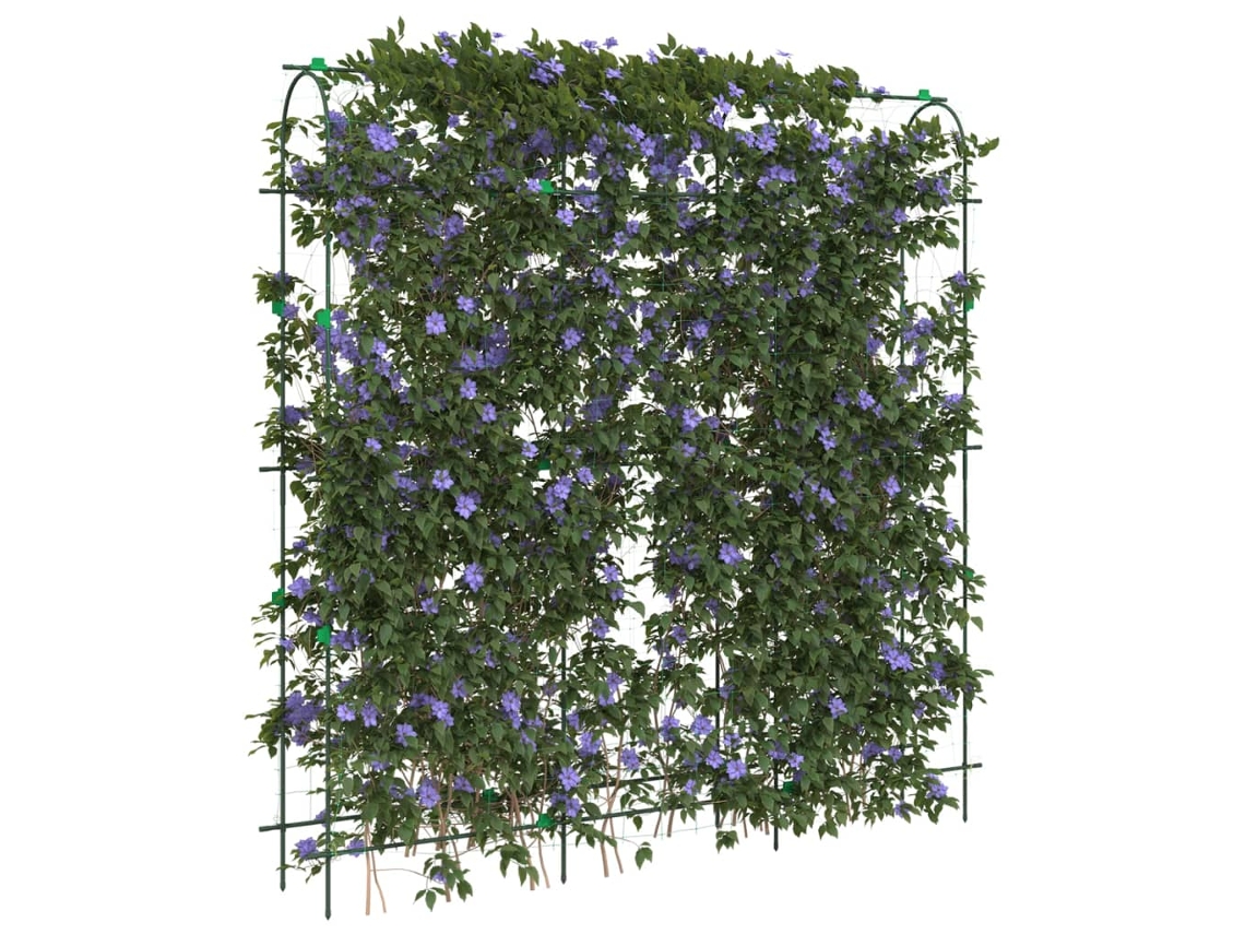 Vidaxl Treliças Jardim P/ Plantas Trepadeiras 3 Pcs Estrutura Em U Aço
