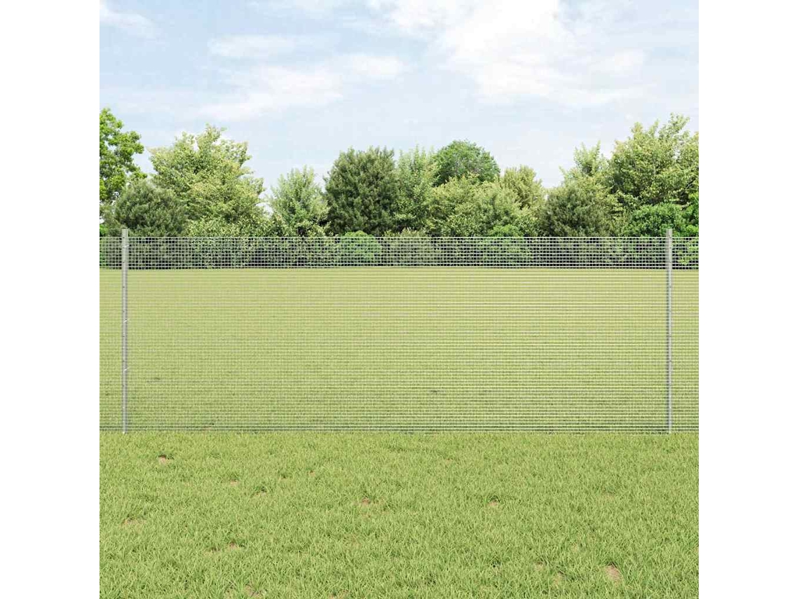 Vidaxl Cerca De Arame Soldado Com Postes 50 X 0,8 M Aço Galvanizado