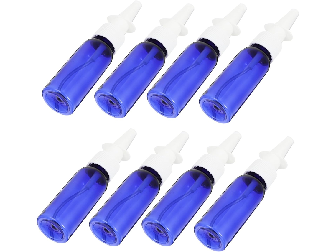 Conjunto De 8 Frascos Spray Pet Azuis, Pequenos, Compactos E Portáteis