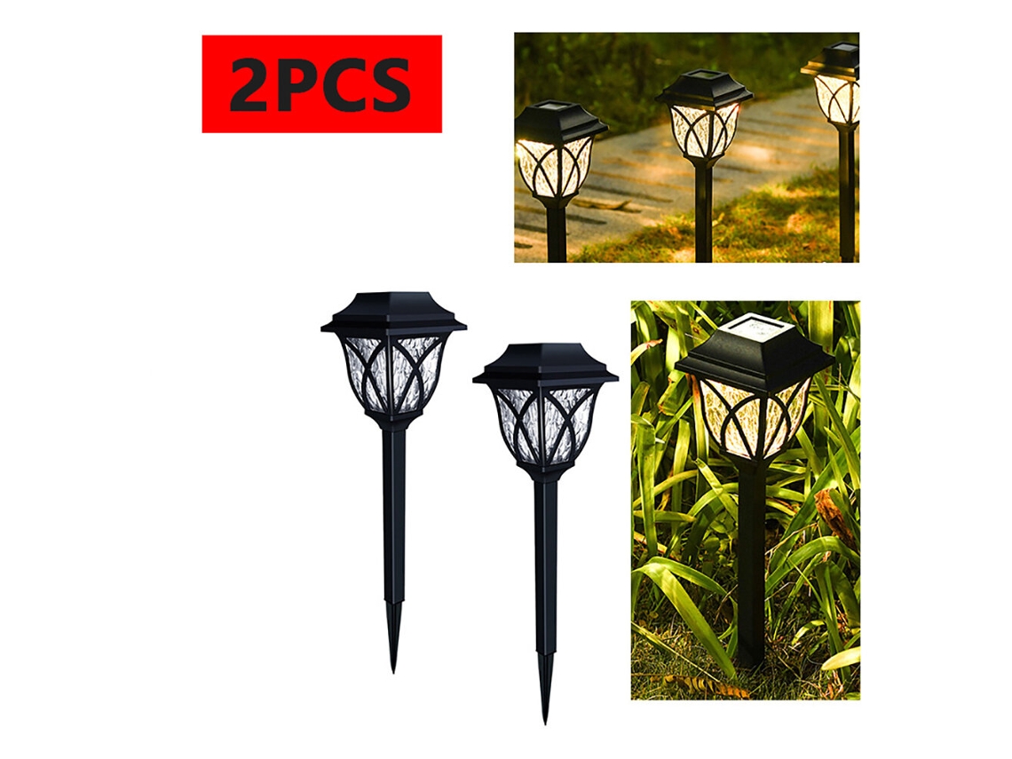 Luz Branca - 2 Peças De Luzes Led Solares Para Gramado, À Prova D'água, Para Decoração De Jardim, Para Passarela, Caminho, Vila, Quintal, Entrada D