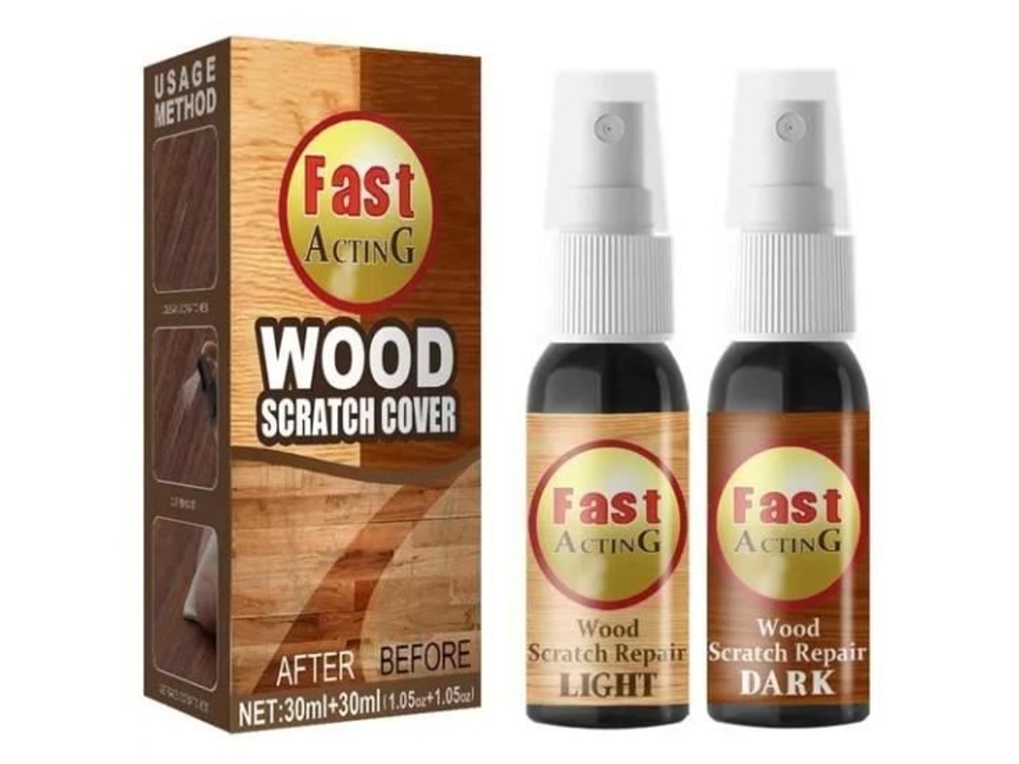 Reparação De Riscos Renovador De Madeira Spray 30 Ml Cor Clara E Escura Interior