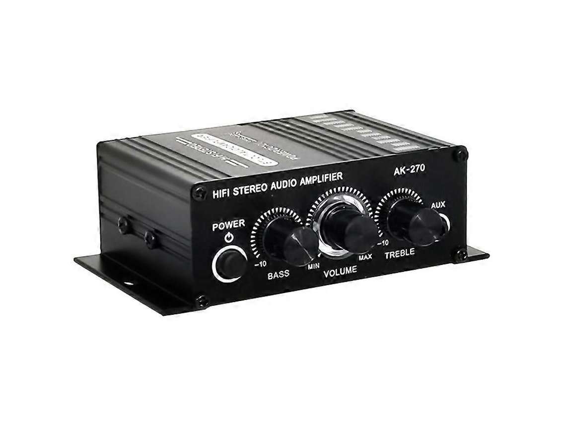Amplificador De Áudio Ak270 De Alta Fidelidade, Dois Canais, Portátil, 12v, Compacto, Digital, Para Uso Diário.