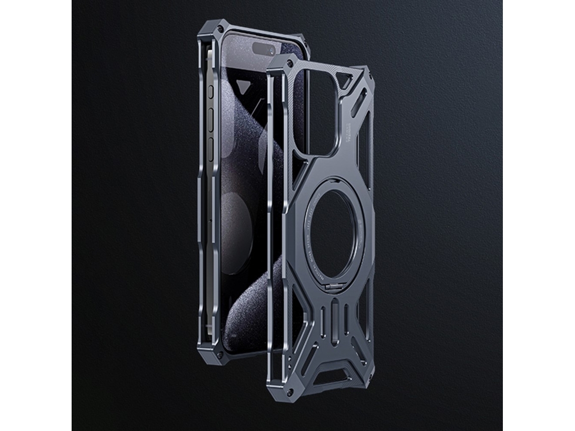 Suporte Casa Para Iphone 15 Alumínio Prateado