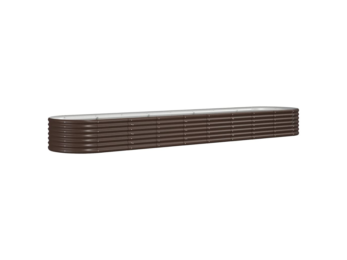 Garden Raised Bed, Garden Raised Beds Vidaxl Marrom Aço (368 X 80 X 36 Cm)
