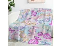 Manta de Lantejoulas Doces 130x150 Cm Multifuncional Macia e Aconchegante Flanela para Cama Cochilo no Escritó