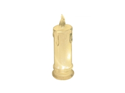 Set De 2 Velas Led Sem Chama Recarregáveis Usb Com Piscadas Finas 18cm Branco Quente