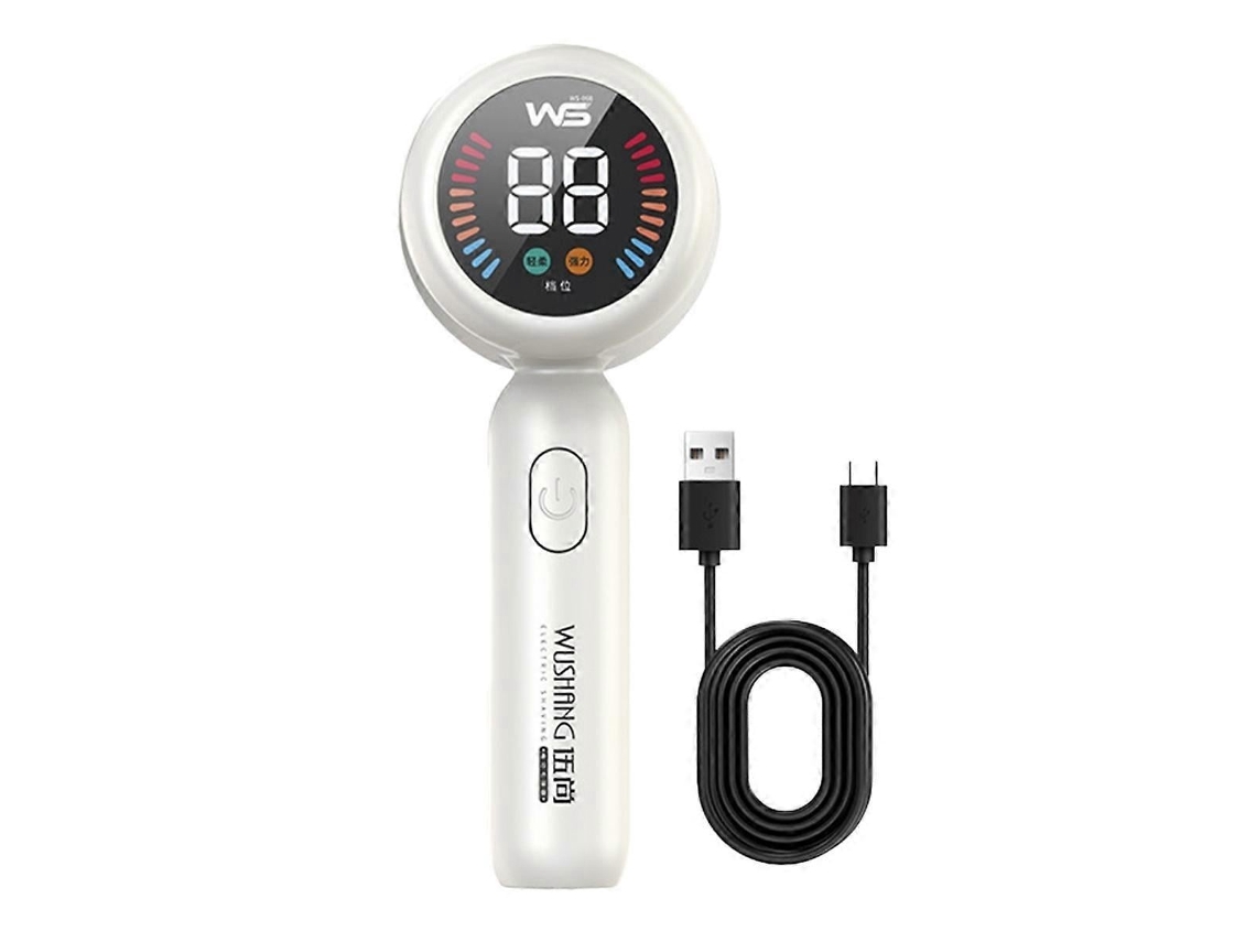 Lurelia Removedor De Fiapos Elétrico Recarregável Usb Com Visor Led, Cabeça Dupla Para Roupas, Suéteres E Sofás, Branco
