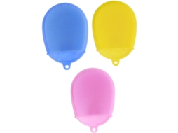Conjunto De 3 Escovas Banho Silicone Para Meninos E Meninas, Escova De Massagem Macia E Flexível, Silicone De Qualidade