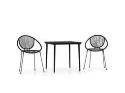 Dining Set, Dining Sets Vidaxl Preto Aço (mesa Com 80 Cm De Comprimento)