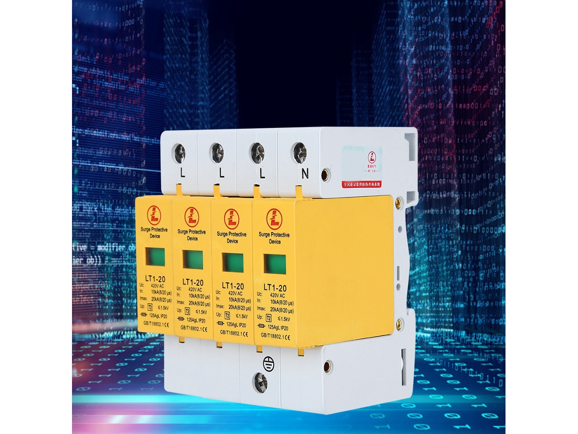 Laxiscreed Protetor De Surto 4p Com Proteção De 20ka Lightning Para Segurança Elétrica