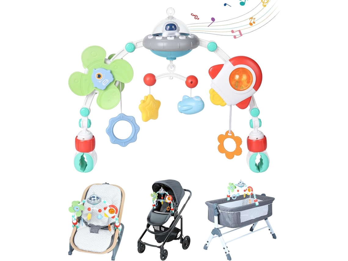 Brinquedo De Arco Para Bebê Com Caixa De Música, Brinquedo Sensorial Para Morder, Desmontável, Brinquedos Montessori Para Carrinho, Berço, Balanço E C