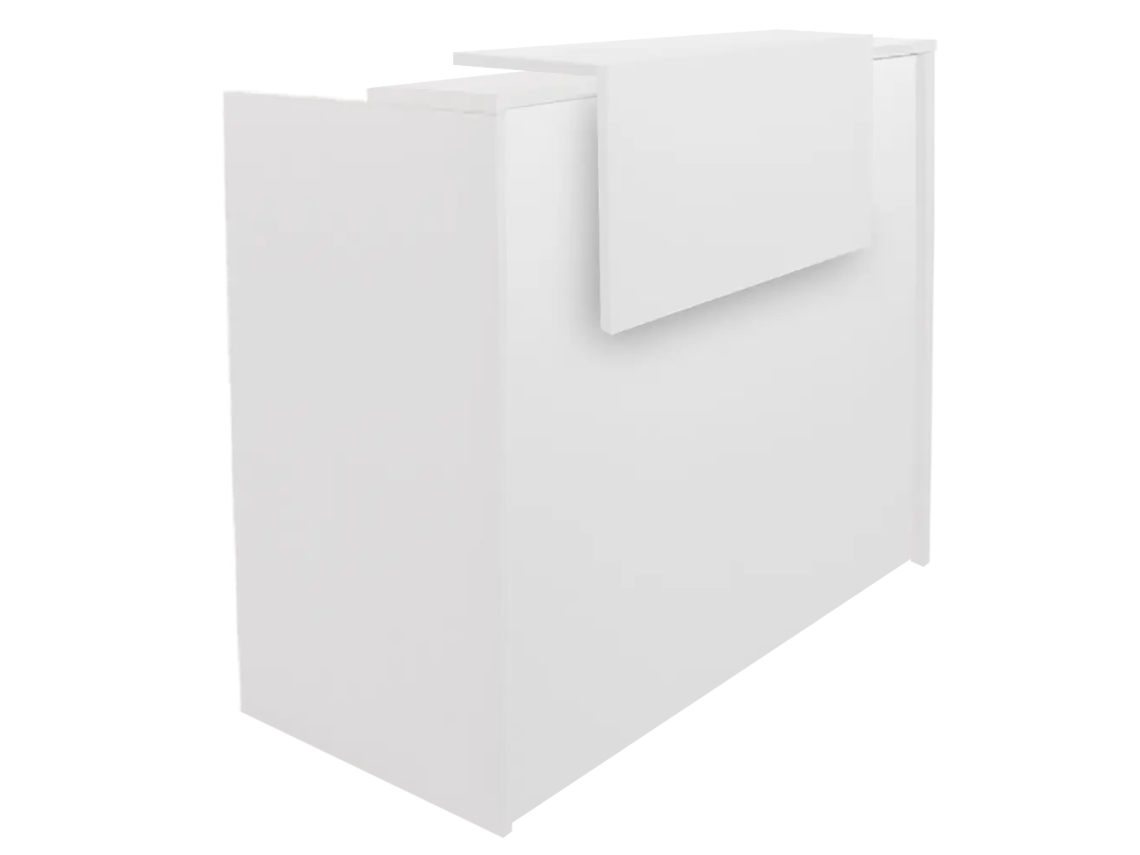 Balcão De Recepção Flutuante Básico. 105 X 180 X 52,5 Cm. Branco. Ofilike