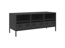 Tv Cabinet, Tv Cabinets Vidaxl Preto Aço (n/a)
