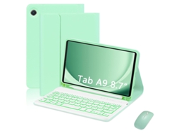 Capa de Teclado Bluetooth para Samsung Tab A9 8.7 XIAOMOYU com teclado retroiluminado, colorido