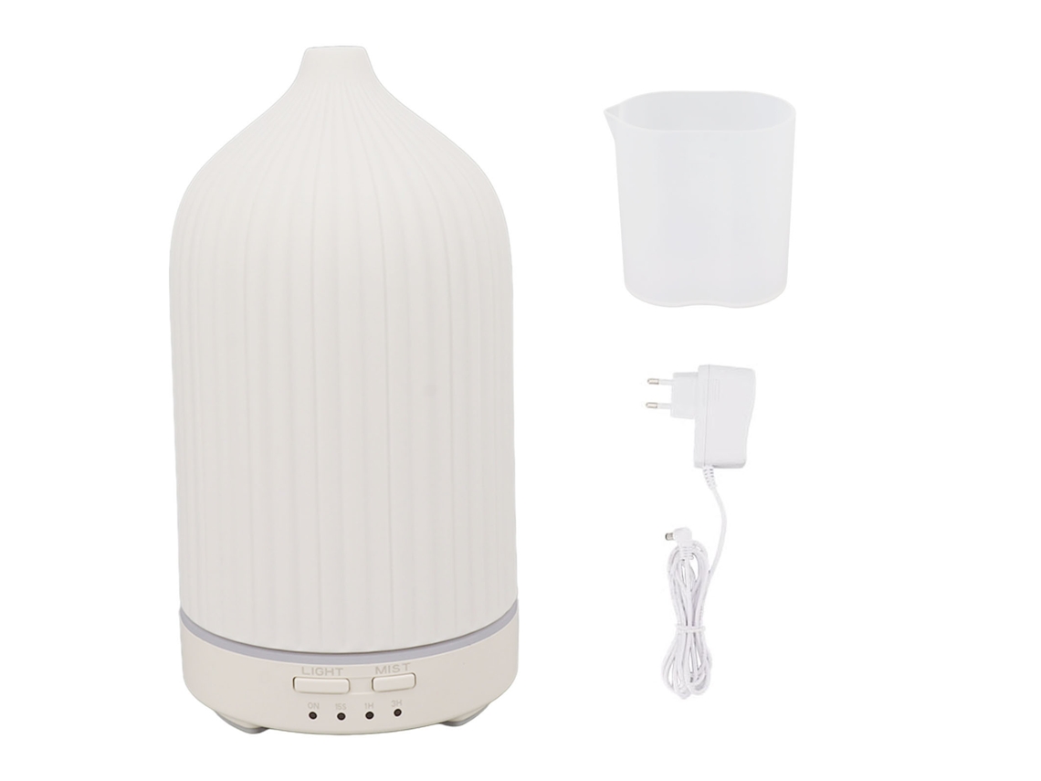Laxiscreed Difusor Ultrassónico De Aromaterapia Em Cerâmica Com Iluminação Led De 7 Cores Para Ambiente