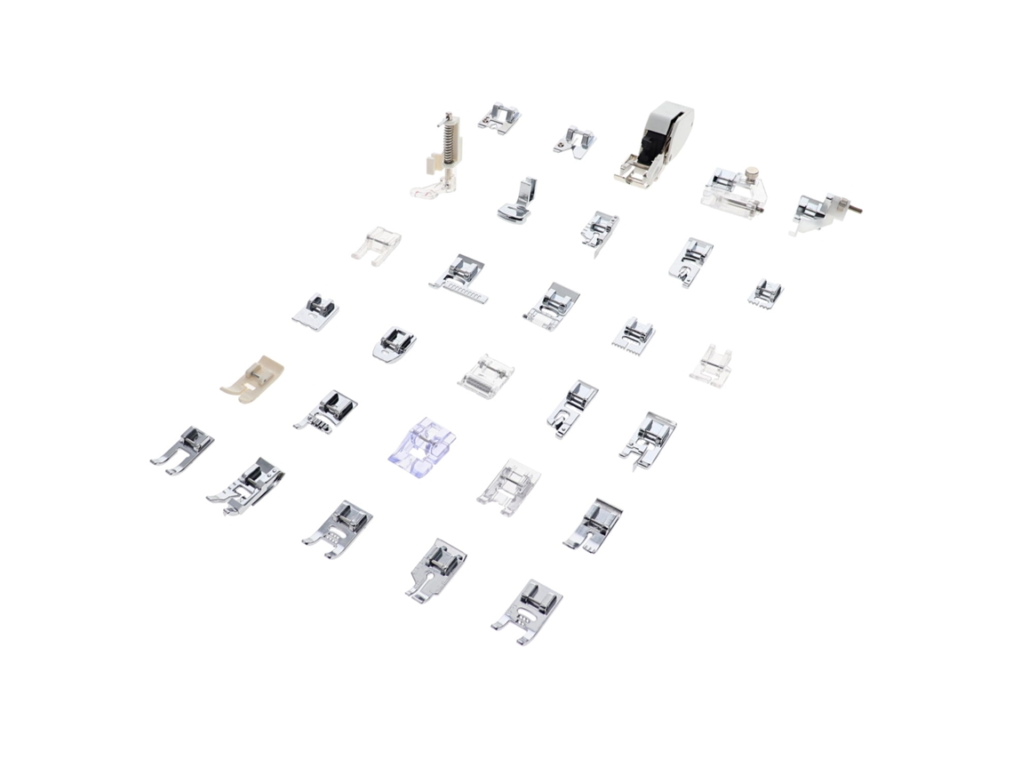 Conjunto de 30 marcadores universais de encaixe rápido e corte baixo para máquinas de costura Alfa, Singer, Brother, Janome, Elna, Juki e Lidl.