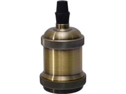 Omni soporte de Lâmpada Pendente Vintage E27 de Cerâmica Sólida e Bronze com Adaptador Estilo Retro para Casa e Restaurantes