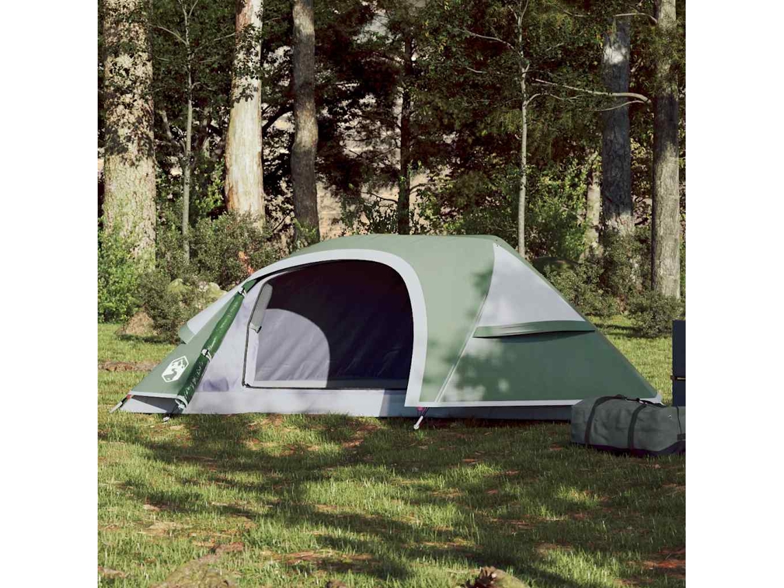 Vidaxl Tenda De Campismo Cúpula Para 1 Pessoa Impermeável Verde