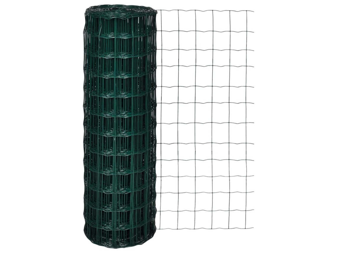 Vidaxl Cerca 25 X 1,2 M Aço Verde