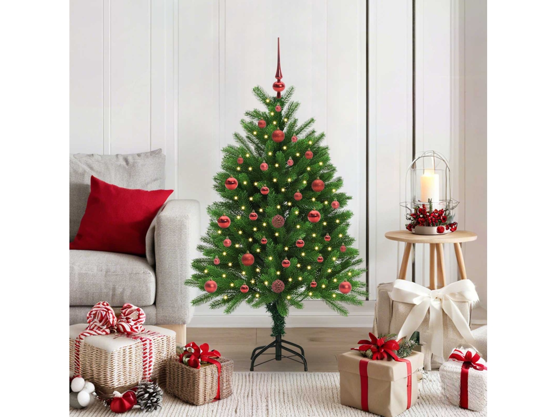 Vidaxl Árvore De Natal Com 150 Leds Com Suporte Verde 120 Cm Pe