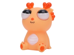Brinquedo De Esquecimento Com Olhos Que Saltam Cute Dragão Pvc Para Adultos Alivio De Estresse Laranja