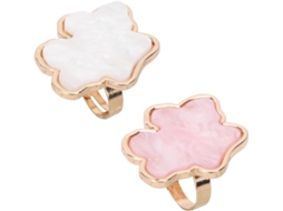 Conjunto De 2 Anéis De Resina Branca Compactos Para Placas De Mistura.