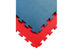 Tatami Puzzle | Lote X5 Losetas - Rojo/azul | Esterilla Reversible Antideslizante | Artes Marciales, Judo Espesor: 40mm