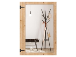 Tipo de Produto: Espelho de Parede Moldura Madeira Maciça Ganchos Metal 87.5x51 Cm NORTHIX