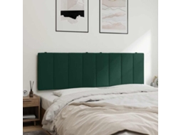Vidaxl Almofadão De Cabeceira Hanko 160 Cm Veludo Verde-escuro