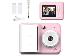 Câmera Instantânea 1080p para Crianças, Câmera Infantil Portátil com Recursos Hd, Inclui Papel Fotográfico e Cordão CZHHMART (rosa)