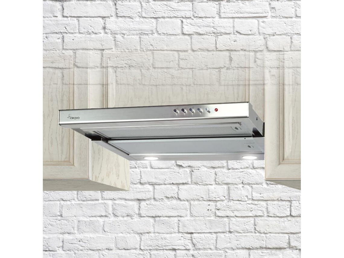 Wk 7 Light 60 Exaustor Semi Encastrado Em Aço Inoxidável Akpo (removível)