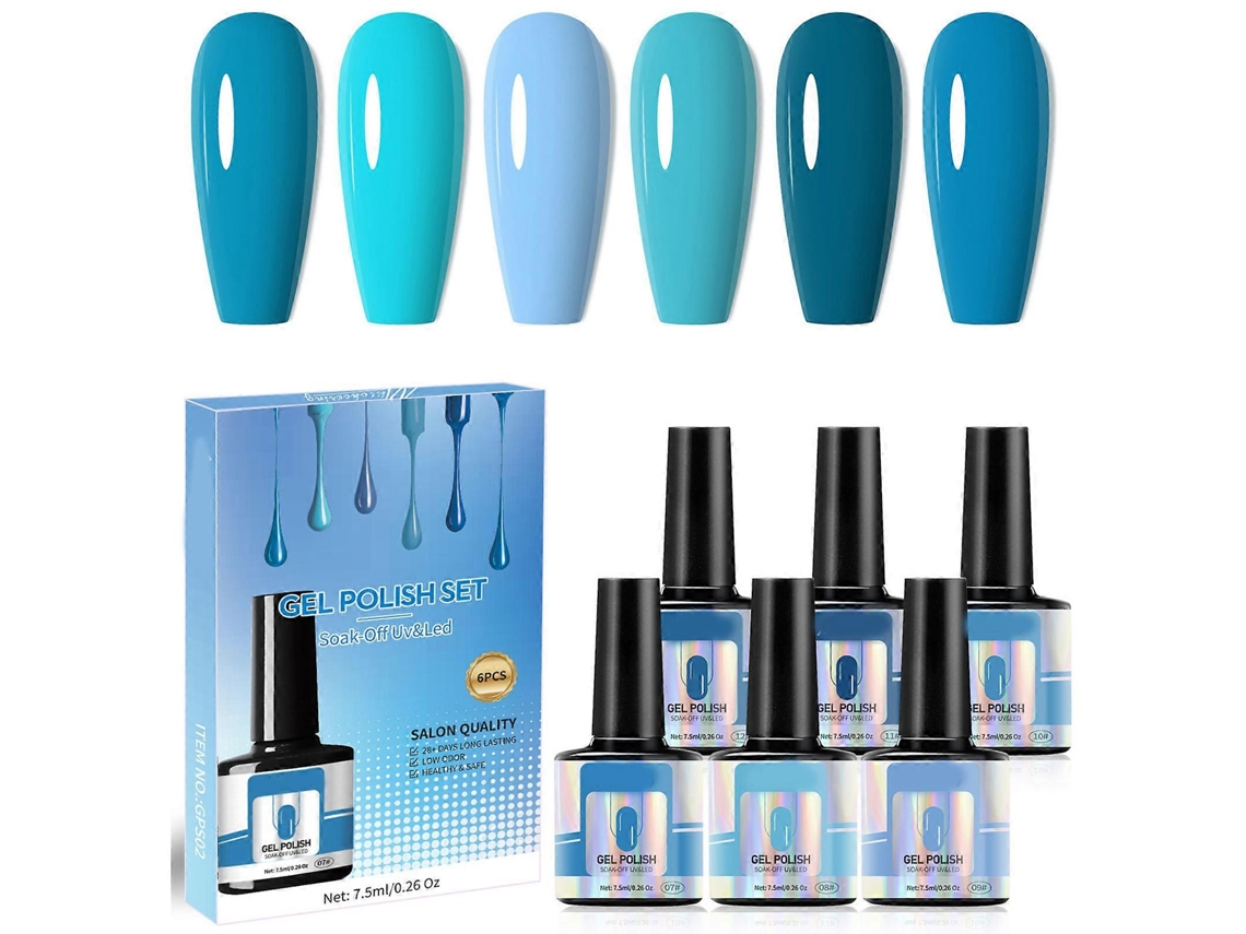Conjunto De Unhas Em Gel Estiloso Com 6 Tons De Secagem Rápida Para Mulheres E Entusiastas Da Moda, Fácil De Aplicar Hengrongshen