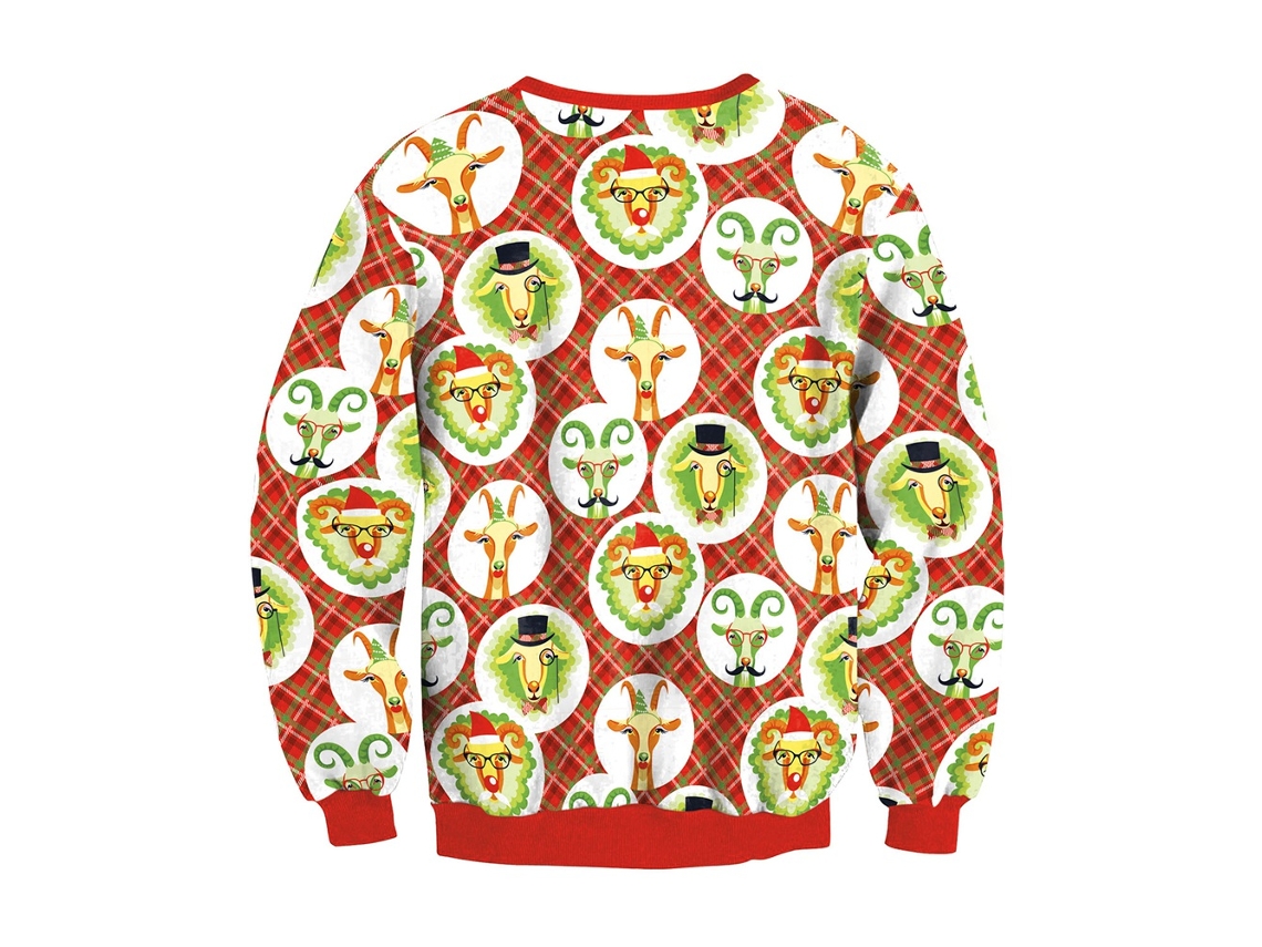 Sweatshirt De Natal Feminina Laxiscreed Com Gola O, Design Digital E Manga Longa Para Conforto E Estilo