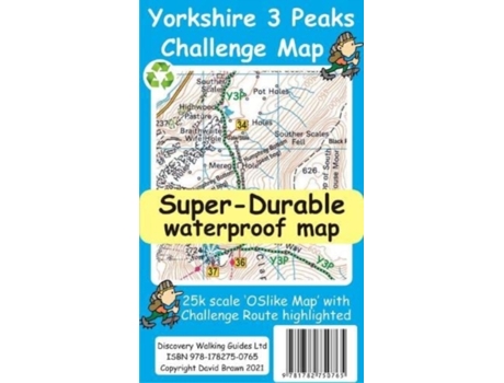 Livro Yorkshire 3 Peaks Challenge Map And Guide De David Brawn (inglês)