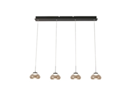 Arabella Luminária Pendente Fabas Luce 4 Lâmpadas Led 32w Âmbar Design Moderno