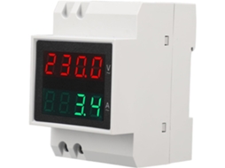 Medidor Tensão Corrente Ac80-300v 0 1-99 9a Tubo Nixie Led Pc