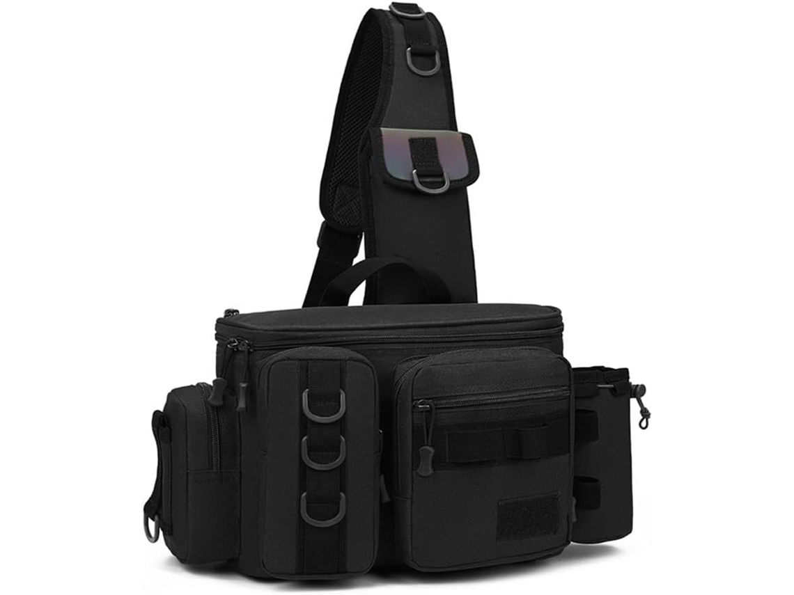 Bolsa Versátil Para Pesca Com Mosca, Com Suporte Para Vara De Pesca E Caixa De Isca, Bolsa De Ombro Gokoco