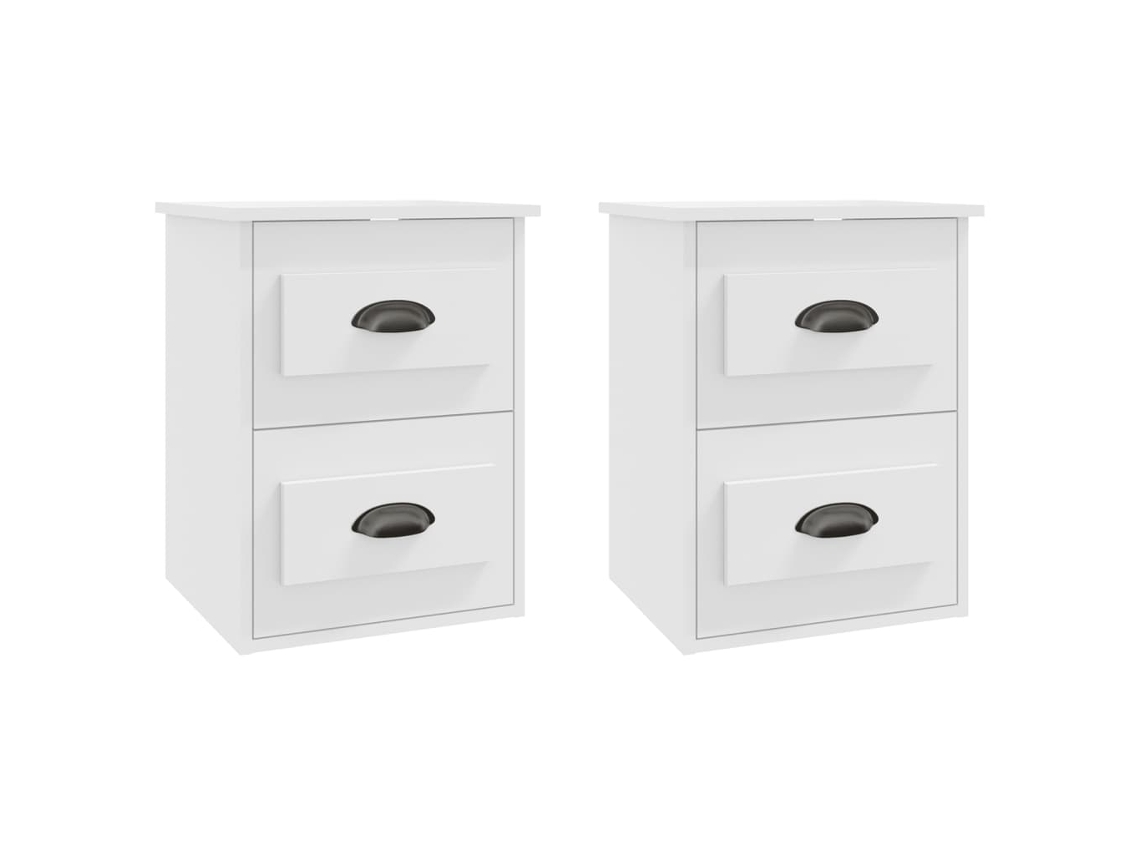 Conjunto de cabeceira de parede e mesa MAISON EXCLUSIVE Branco 41,5x36x53 cm