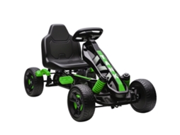 Kart a pedais para crianças, com embraiagem automática, travão, rodas antiderrapantes, 100x59x60,5 cm, verde | S/MARCA
