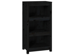 Estante 50x35x97 Cm Madeira de Pinho Maciça Preto MAISON EXCLUSIVE