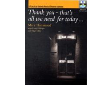 Livro thank you thats all we need for today de mary hammond (inglês)