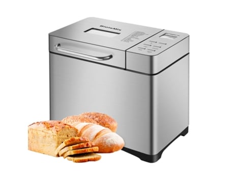 Máquina de Pão Automática Biolomix Bbm013 Aço Inoxidável 19 em 1 1Kg Capacidade 650W Máquina de Pão Programável