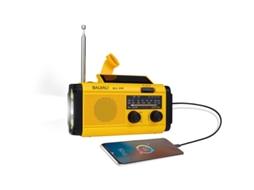 Rádio de Bolso Movido a Energia Solar e Dínamo com Visor Lcd AQUAFORGE
