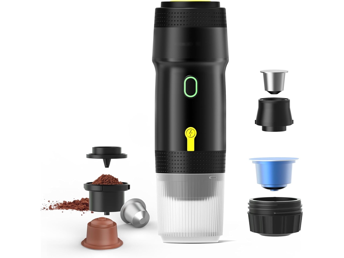 Máquina De Café Expresso Portátil, Cafeteira 3 Em 1, 20 Bar, Cafeteira De Viagem Com Autoaquecimento, Compatível Com Cápsulas Ns/dg E Café M