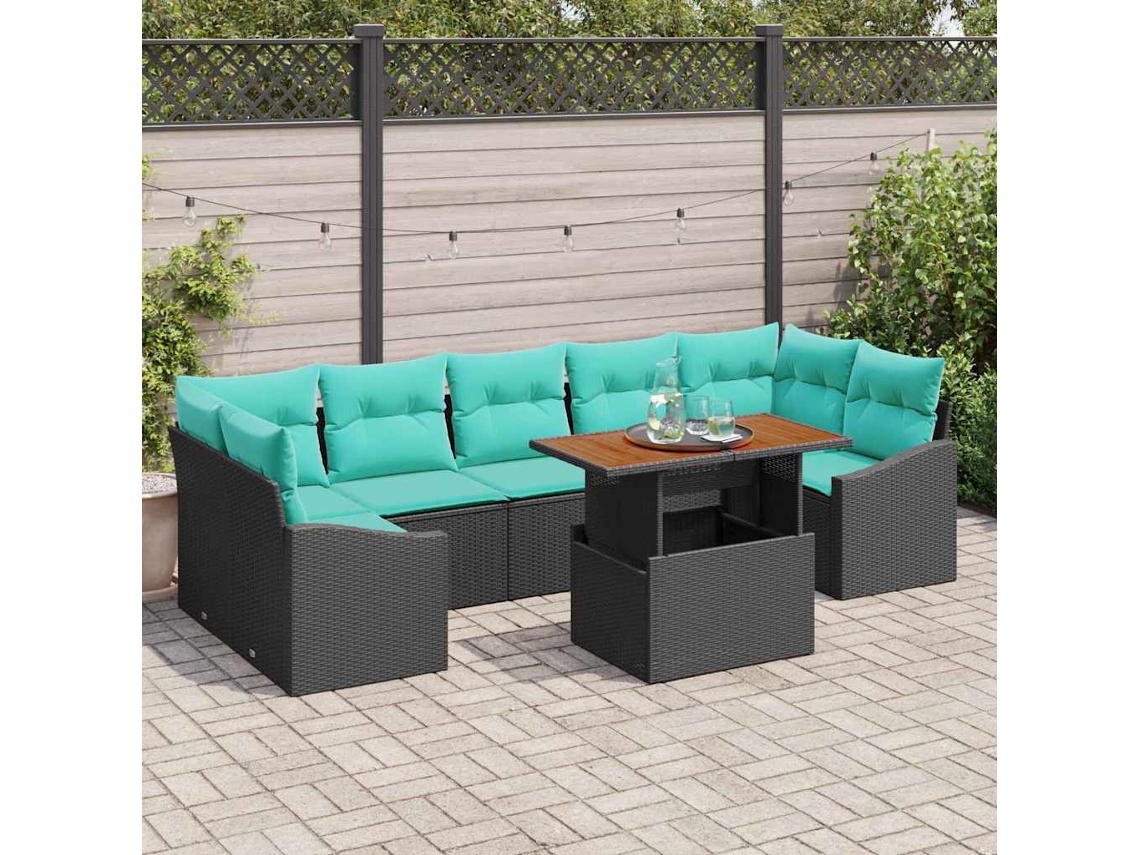 Vidaxl Conjunto De Sofá De Jardim 8 Unid. 7-número De Lugares