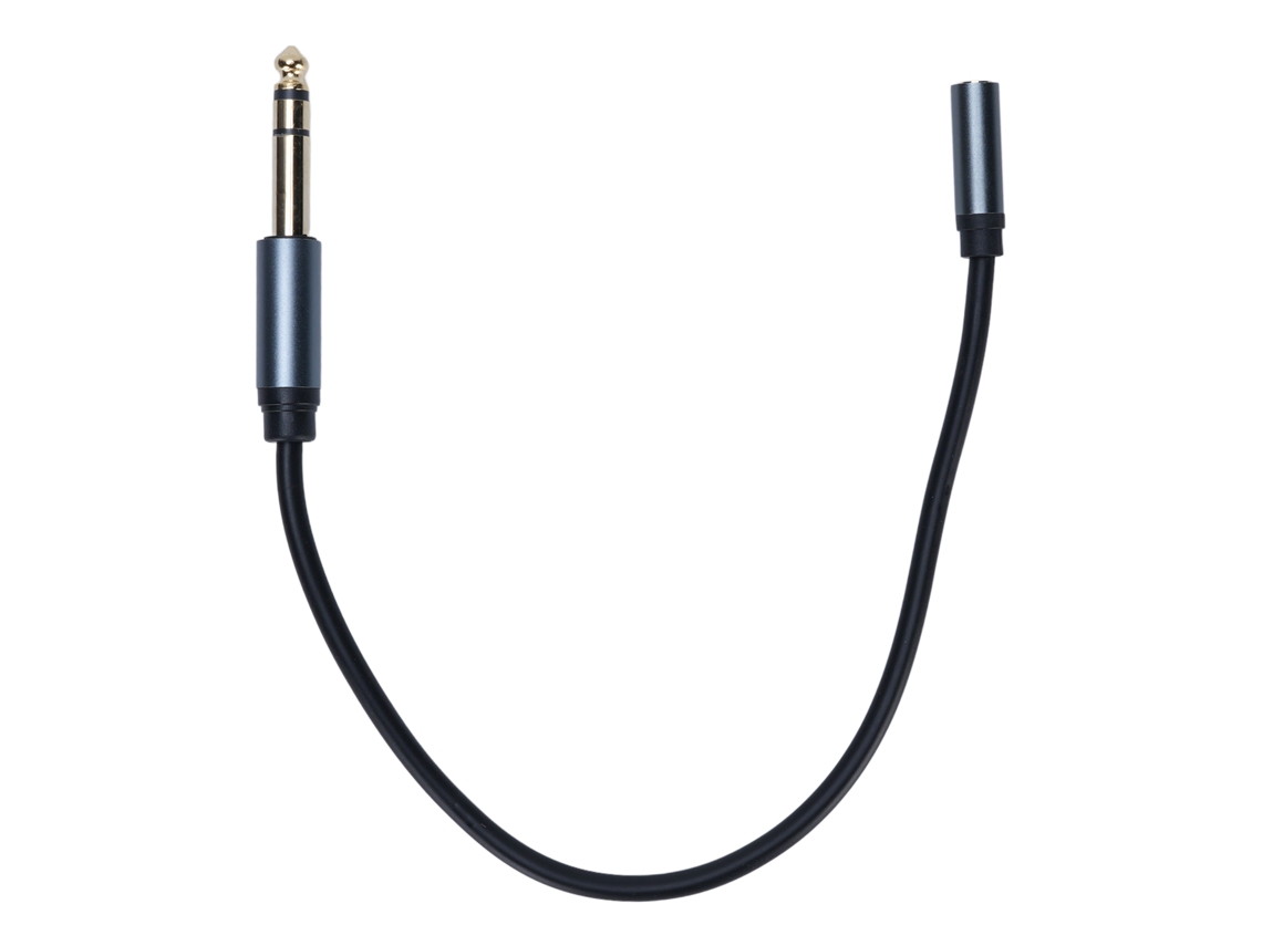 Adaptador de auriculares 6,35 mm macho a 3,5 mm hembra, stereo, para guitarra, piano, amplificador, 0,3 m | S/MARCA