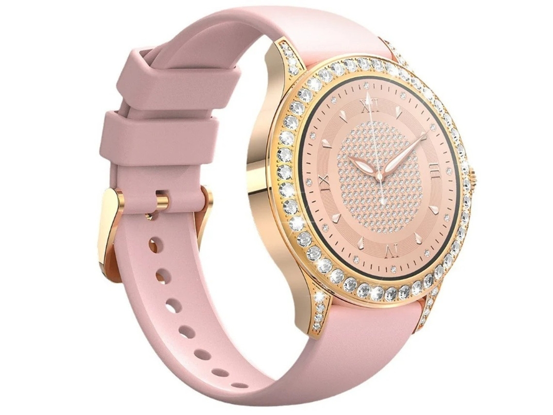 Smartwatch Feminino Com Chamada Bluetooth Diamante Inlay Monitoramento De Frequência Cardíaca E Oxigênio Sem Sangramento Bestvite Label