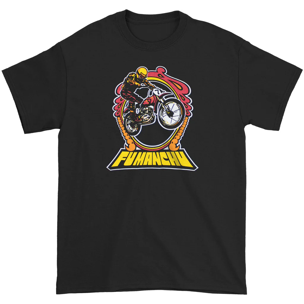 Rockinstone Unisex Fu Manchu Bultaco T-shirt-xxxl