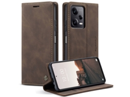 Capa De Celular Anti-queda Estilo Retrô Em Couromarrom - Redmi Note 8 Pro