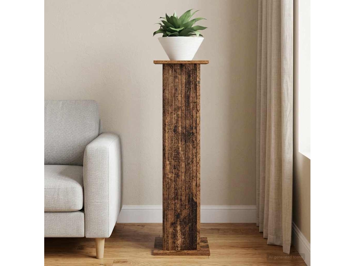 Vidaxl Suporte Para Plantas Madeira Antiga 30,5 X 30 X 100,5 Cm